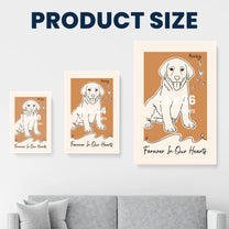 Forever In My Heart Dog Loss Custom Line Portrait - Personalized Photo Poster
