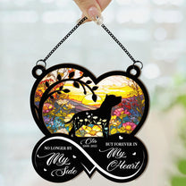 Forever In My Heart Dog Loss - Personalized Window Hanging Suncatcher Ornament