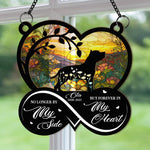 Forever In My Heart Dog Loss - Personalized Window Hanging Suncatcher Ornament