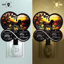 Forever In My Heart Dog Loss - Personalized Wood And Acrylic Night Light