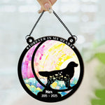Forever In My Heart Loss Of Dog - Personalized Window Hanging Suncatcher Ornament