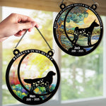 Forever In My Heart Loss Of Dog - Personalized Window Hanging Suncatcher Ornament
