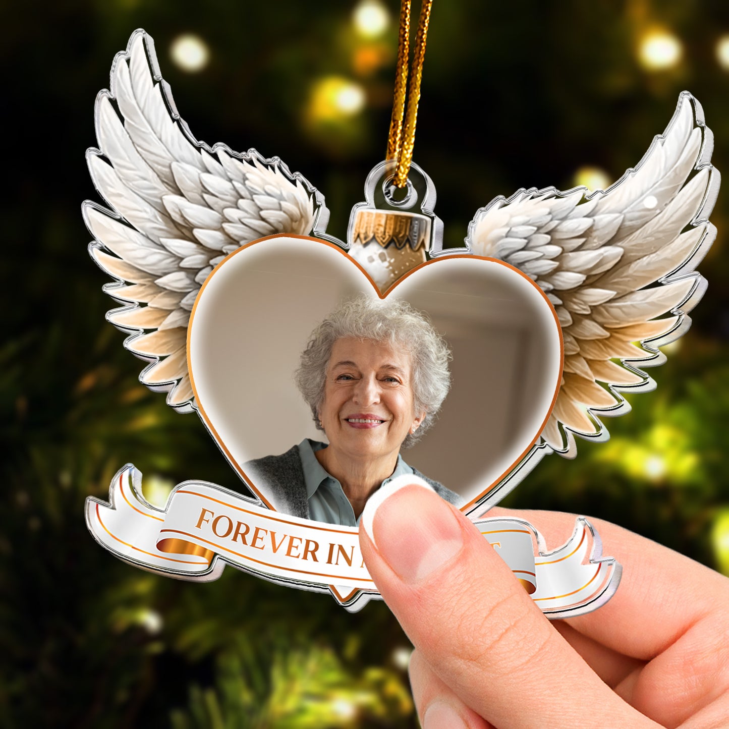 Forever In My Heart Memorial - Personalized Acrylic Photo Ornament