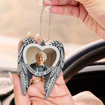 Forever In My Heart -  Personalized Angel Wings Car Hanging Ornament