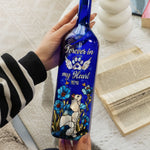 Forever In My Heart - Personalized Blue Bottle Lamp