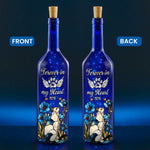 Forever In My Heart - Personalized Blue Bottle Lamp