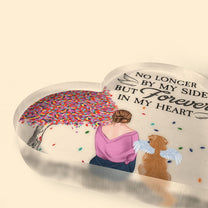 Forever In My Heart - Personalized Heart-Shaped Acrylic Plaque - Grief Gift For Dog Owner, Dog Loss, Dog Lover