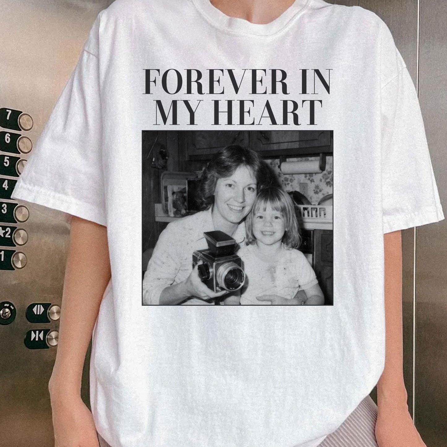 Forever In My Heart - Personalized Photo Comfort Tee