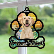 Forever In My Heart - Personalized Photo Window Hanging Suncatcher Ornament