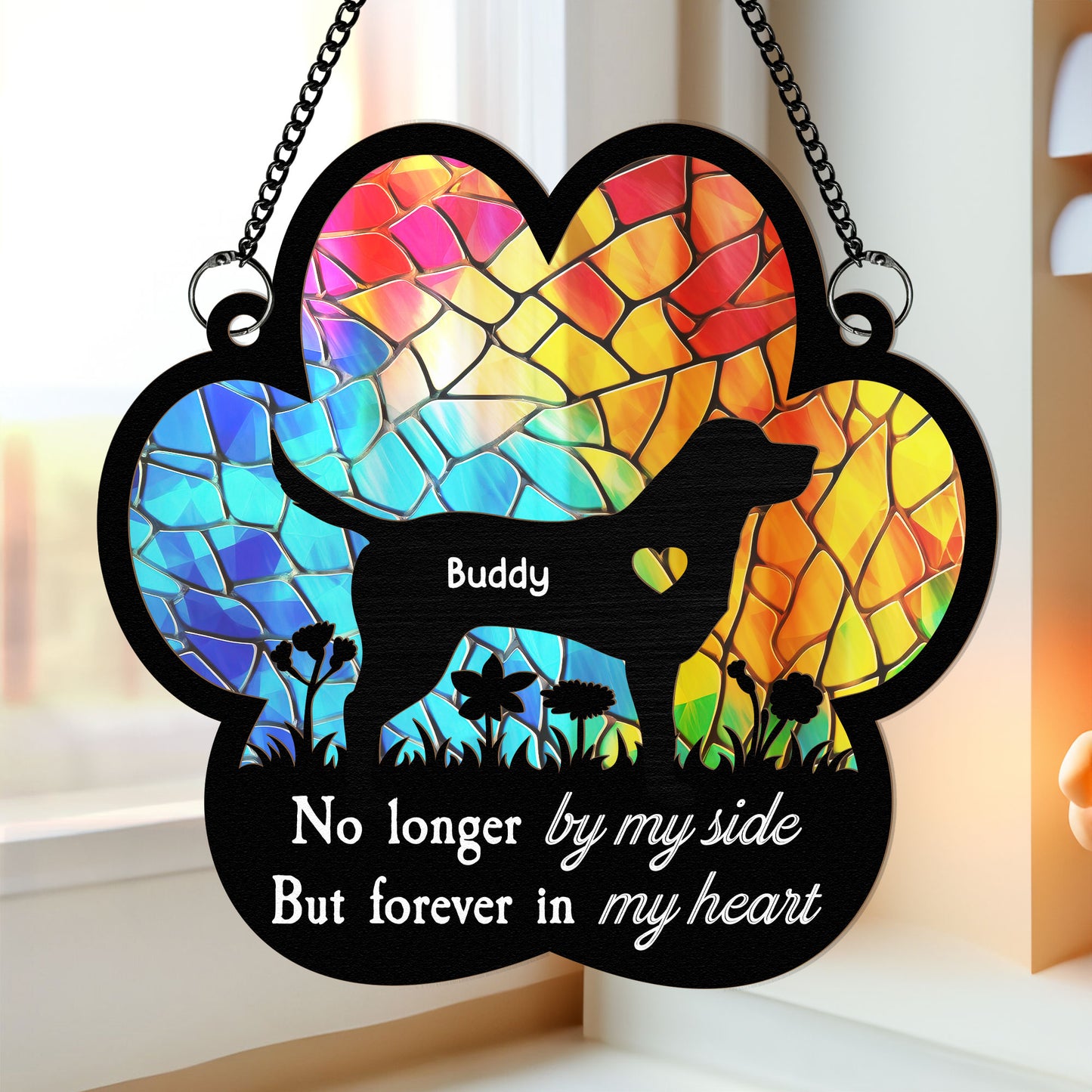 Forever In My Heart - Personalized Window Hanging Suncatcher Ornament