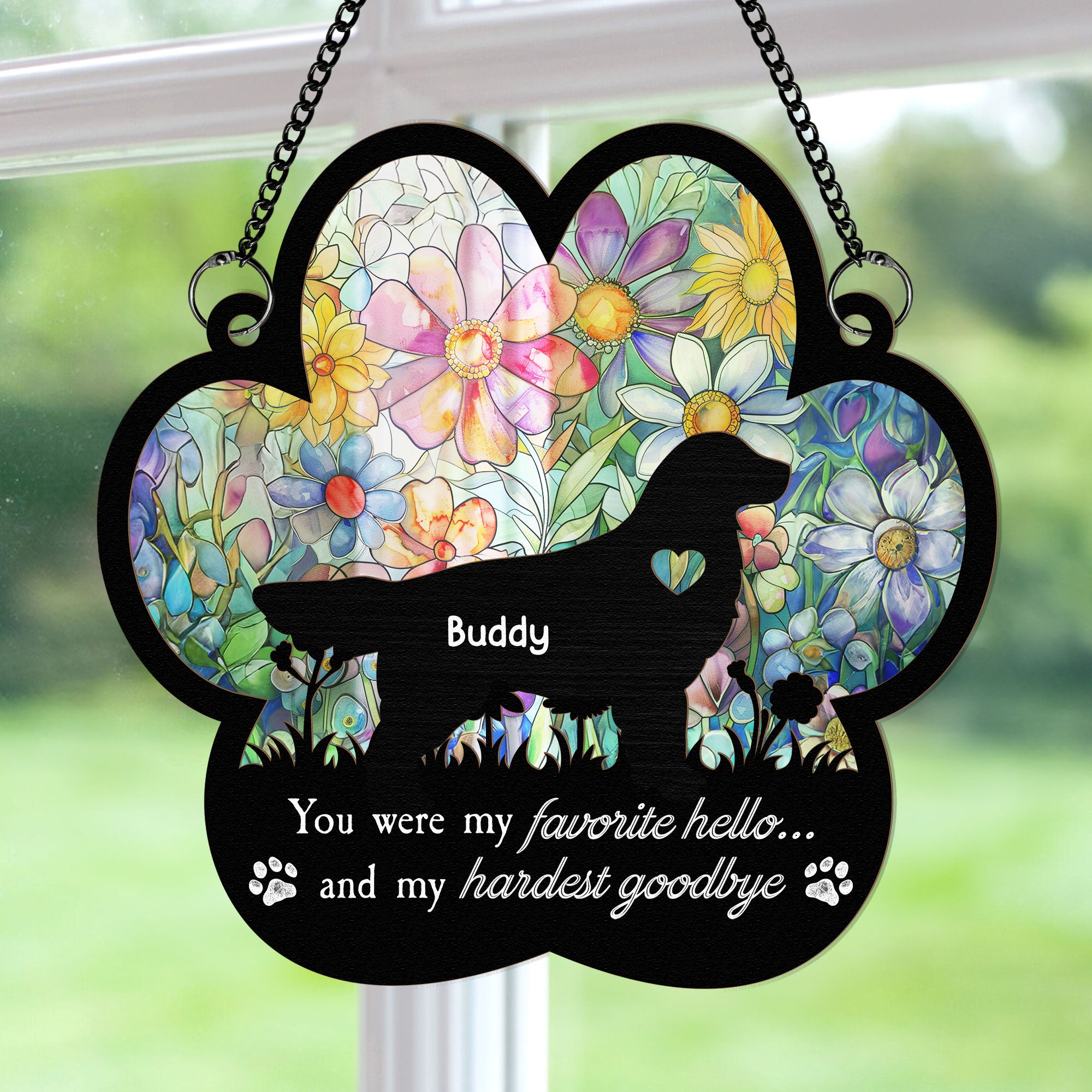 Forever In My Heart - Personalized Window Hanging Suncatcher Ornament