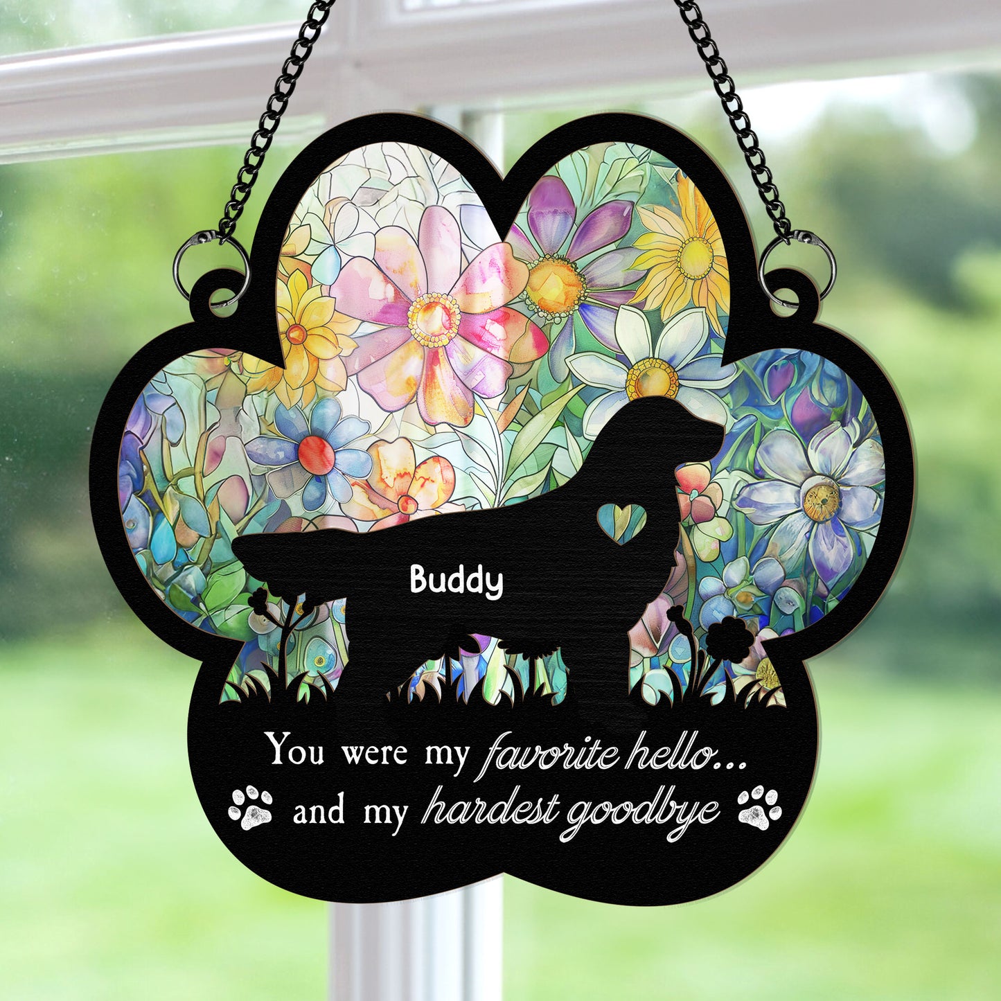 Forever In My Heart - Personalized Window Hanging Suncatcher Ornament