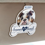 Forever In My Heart Pet Loss - Personalized Wooden Photo Car Visor Clip