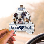 Forever In My Heart Pet Loss - Personalized Wooden Photo Car Visor Clip