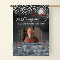 Forever In Our Hearts Memorial Garden Flag - Personalized Photo Flag