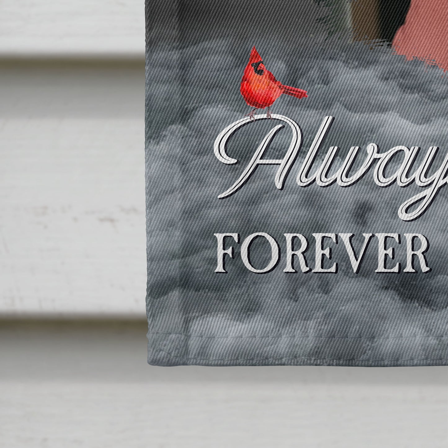 Forever In Our Hearts Memorial Garden Flag - Personalized Photo Flag