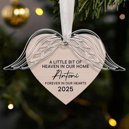 Forever In Our Hearts - Personalized Angel Wings Ornament
