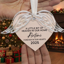 Forever In Our Hearts - Personalized Angel Wings Ornament