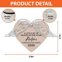 Forever In Our Hearts - Personalized Angel Wings Ornament