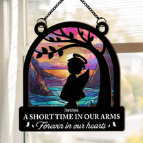 Forever In Our Hearts - Personalized Window Hanging Suncatcher Photo Ornament