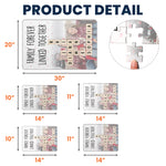 Forever Linked Together Family Scrabble Name - Personalized Photo Jigsaw Puzzle