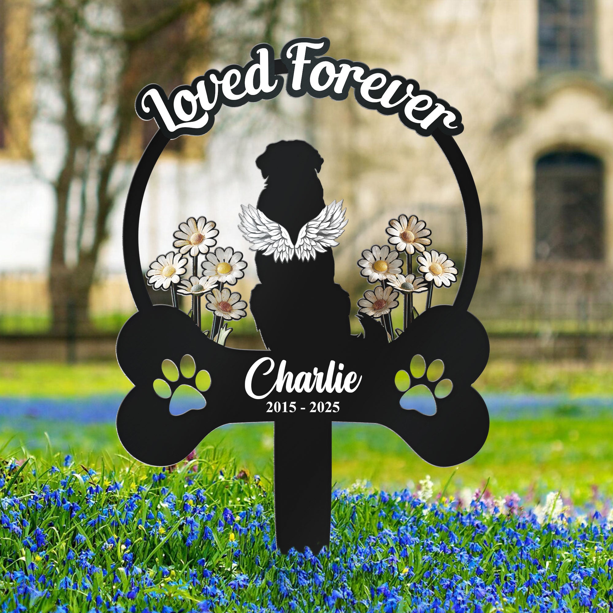 Forever Loved Angels With Paws - Personalized Metal Garden Stake – Macorner