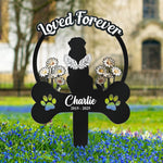 Forever Loved Angels With Paws - Personalized Metal Garden Stake