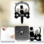 Forever Loved Angels With Paws - Personalized Metal Garden Stake