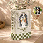 Forever Loved Memorial Pet Loss Gifts Watercolor Portrait - Personalized Vase