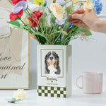 Forever Loved Memorial Pet Loss Gifts Watercolor Portrait - Personalized Vase