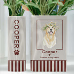 Forever Loved Memorial Pet Loss Gifts Watercolor Portrait - Personalized Vase