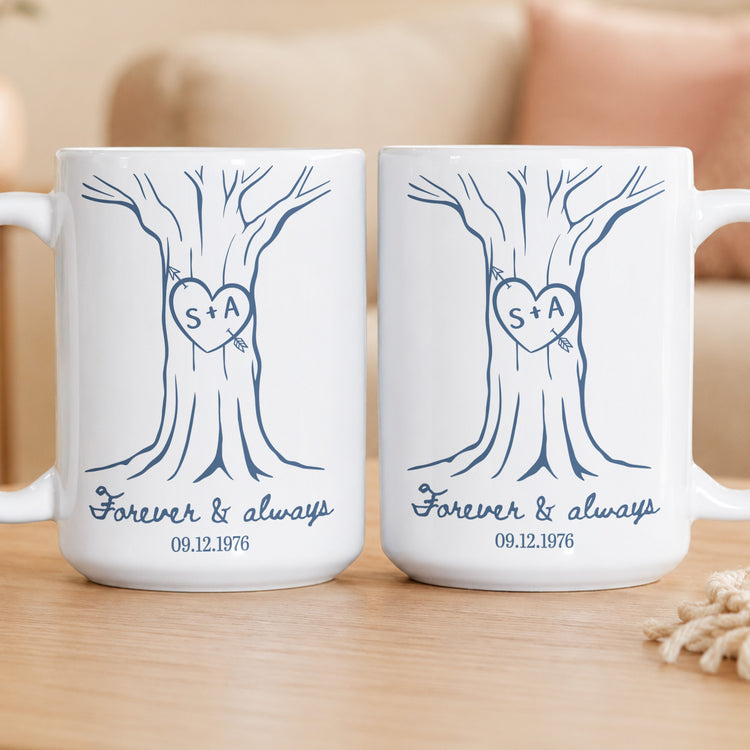 Forever-&-Always-Couple-Anniversary-Gifts-Custom-Name-&-Date-Personalized-Mug-3