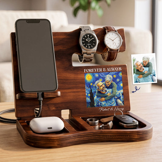 Forever-&-Always-Custom-Couple-Photo-Van-Gogh-Art-Anniversary-Gifts-Personalized-Desk-Organizer-1
