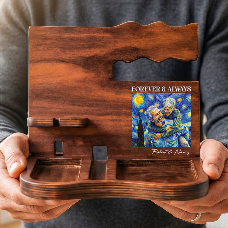 Forever-&-Always-Custom-Couple-Photo-Van-Gogh-Art-Anniversary-Gifts-Personalized-Desk-Organizer-3