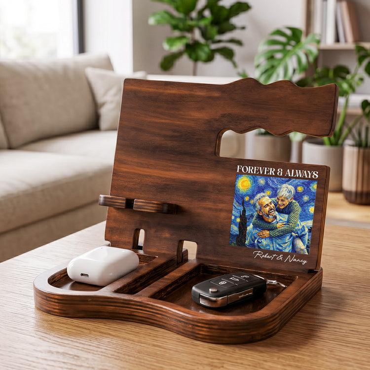 Forever-&-Always-Custom-Couple-Photo-Van-Gogh-Art-Anniversary-Gifts-Personalized-Desk-Organizer-4