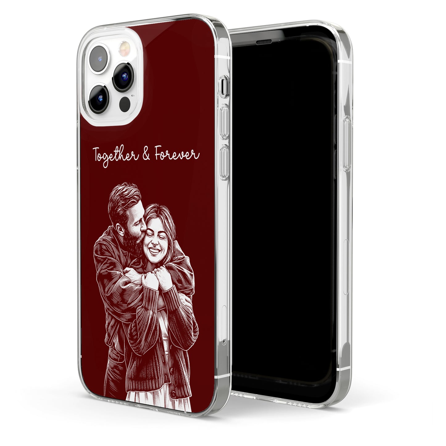 Forever-&-Always-Custom-Photo-Sketch-Line-Art-Anniversary-Gift-For-Her-Him-Personalized-Phone-Case-4