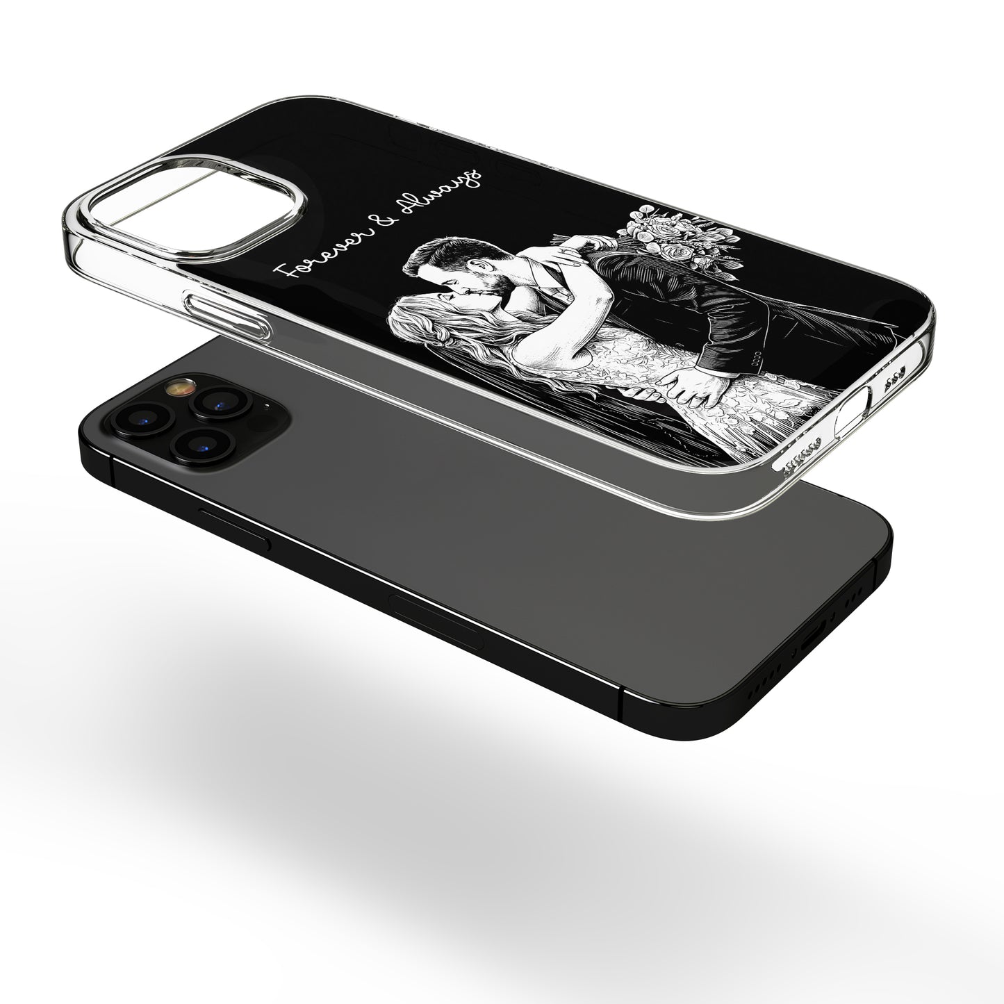 Forever-&-Always-Custom-Photo-Sketch-Line-Art-Anniversary-Gift-For-Her-Him-Personalized-Phone-Case-6