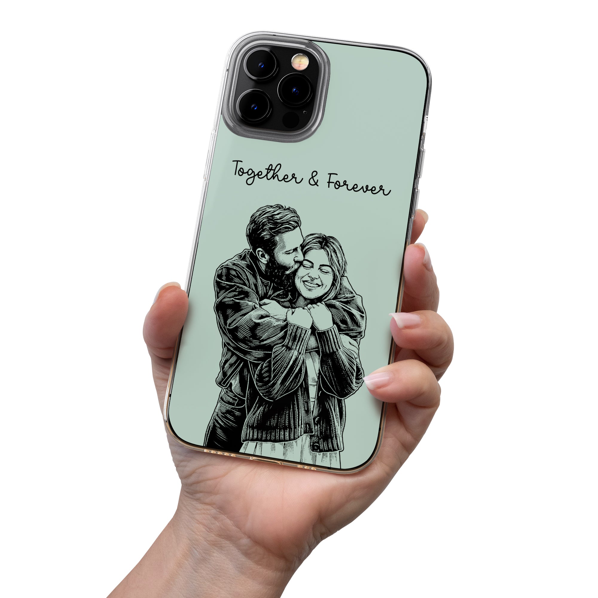 Forever-&-Always-Custom-Photo-Sketch-Line-Art-Anniversary-Gift-For-Her-Him-Personalized-Phone-Case-7