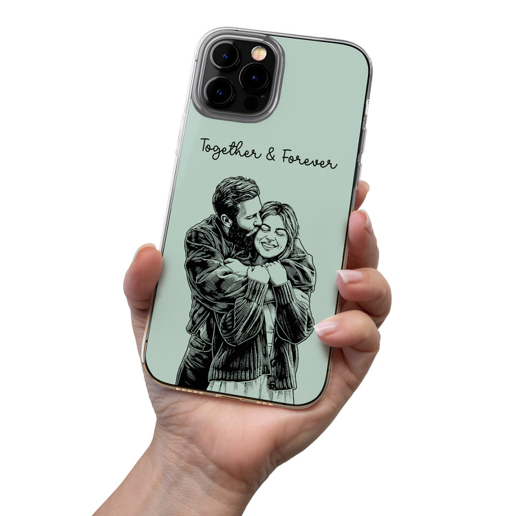 Forever-&-Always-Custom-Photo-Sketch-Line-Art-Anniversary-Gift-For-Her-Him-Personalized-Phone-Case-7
