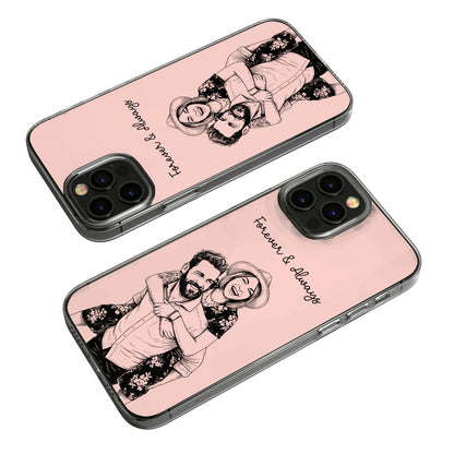 Forever-&-Always-Custom-Photo-Sketch-Line-Art-Anniversary-Gift-For-Her-Him-Personalized-Phone-Case-8