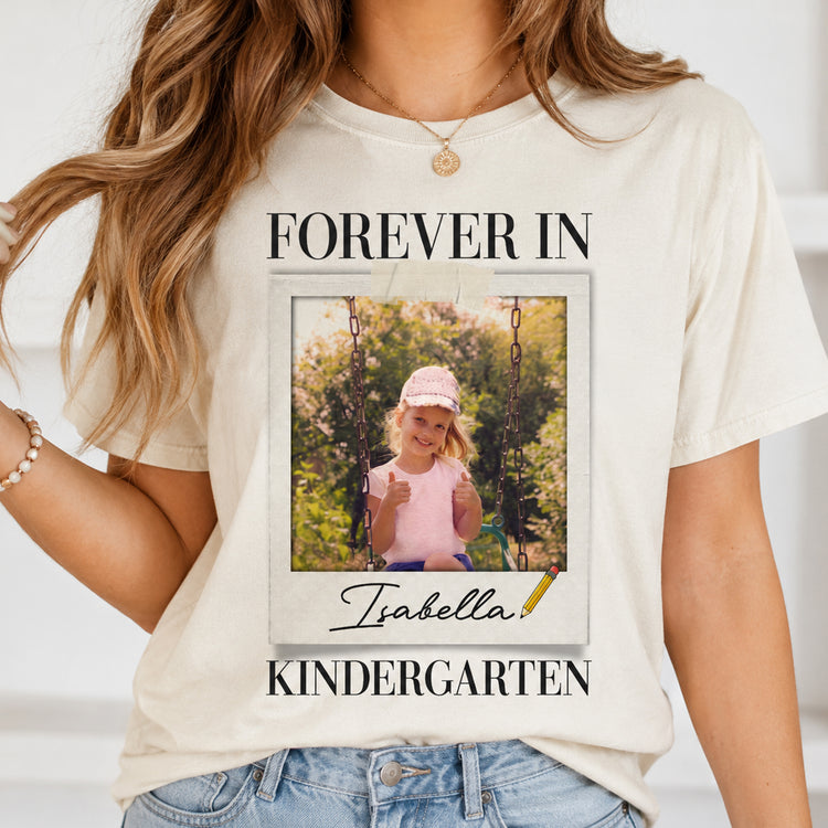 Forever-In-Kindergarten-Teacher-Personalized-Shirt-1