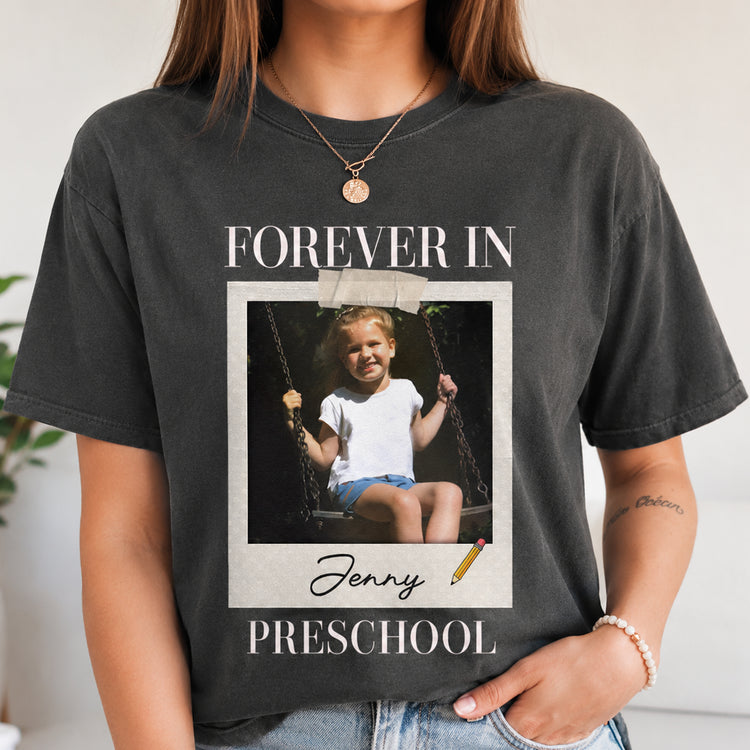 Forever-In-Kindergarten-Teacher-Personalized-Shirt-3