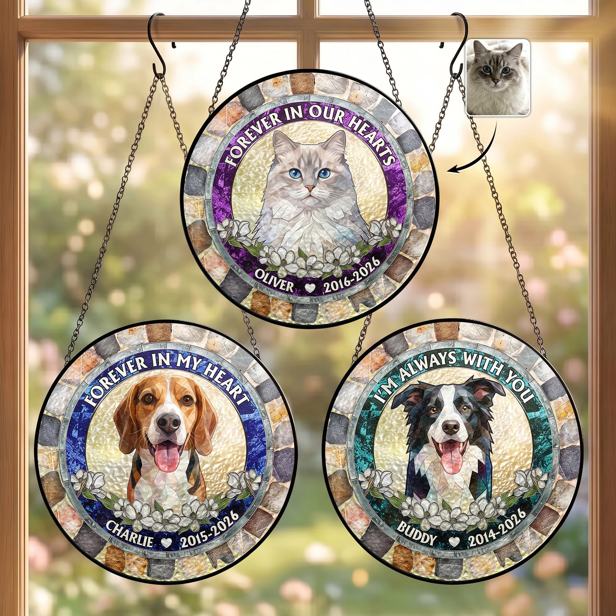 Forever-In-My-Heart-Custom-Pet-Photo-Stained-Glass-Style-Personalized-Window-Haning-Suncatcher-1
