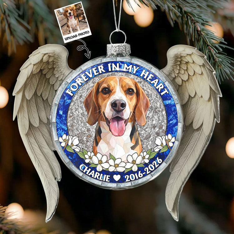 Forever-In-Our-Hearts-Custom-Photo-Pet-Loss-Stained-Glass-Art-Personalized-Ornament-1