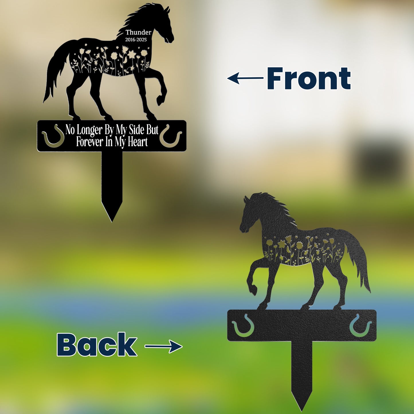 Forever_In_Our_Hearts_Horse_Name_Keepsake_Memorial_Stake_Personalized_Garden_Stake_2