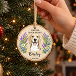 Forever-In-Our-Hearts-Memorial-Custom-Photo-Watercolor-Pet-Loss-Gifts-Personalized-Ornament-3