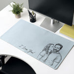 Forever-Love-Couple-Photo-Sketch-Line-Art-Anniversary-Gift-For-Him-Her-Personalized-Desk-Mat-2
