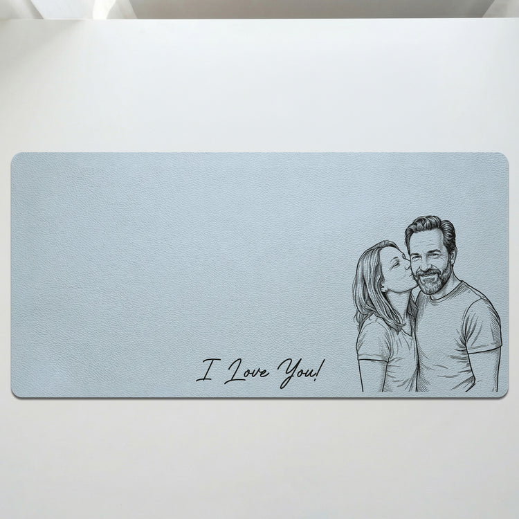 Forever-Love-Couple-Photo-Sketch-Line-Art-Anniversary-Gift-For-Him-Her-Personalized-Desk-Mat-3