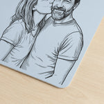 Forever-Love-Couple-Photo-Sketch-Line-Art-Anniversary-Gift-For-Him-Her-Personalized-Desk-Mat-5
