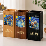 Forever-To-Go-Custom-Photo-Van-Gogh-Art-Personalized-Pen-Holder-With-Clock-1